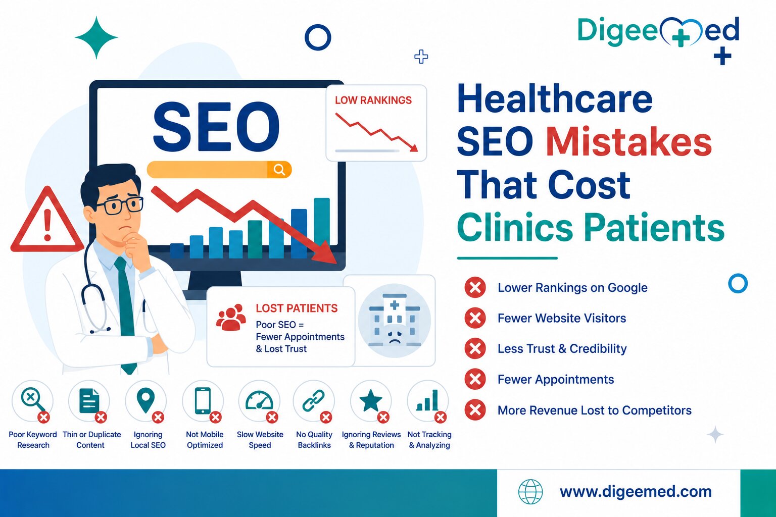 Top Healthcare SEO Mistakes That Cost Clinics Patients